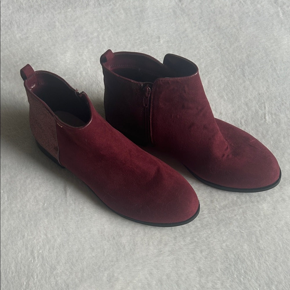 Burgundy Ankle Booties